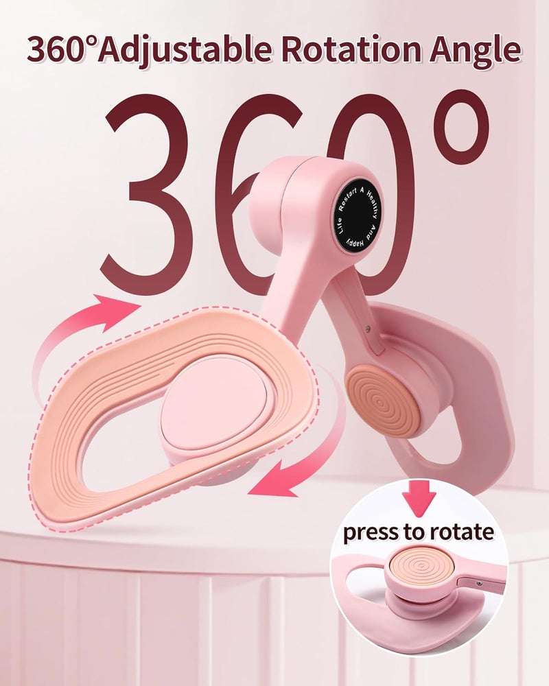 SirDone Thigh Master Kegel Exerciser - 360° Adjustable Thigh & Pelvic Floor Strengthener, Multi-Function Home Gym Equipment for Women's Inner Thigh, Hip, Leg and Arm Workouts (Pink) - Image 4
